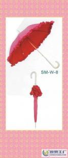 小龍女紅色花邊直桿雨傘 廠家直銷的高品質(zhì)遮陽傘新選擇